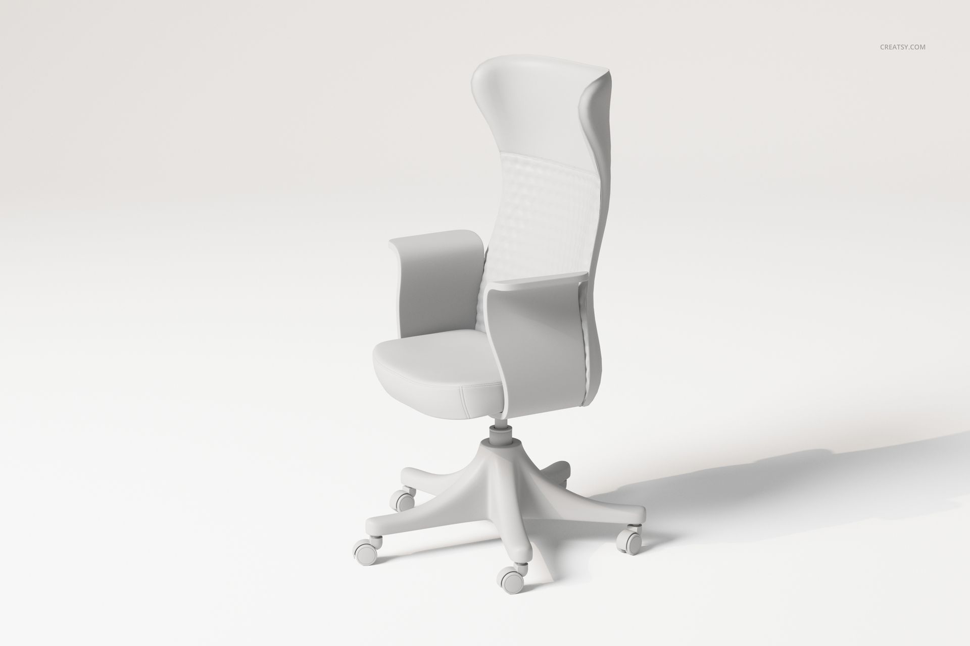 Wavy-Line Armchair 3D Model - mockup screenshot 3