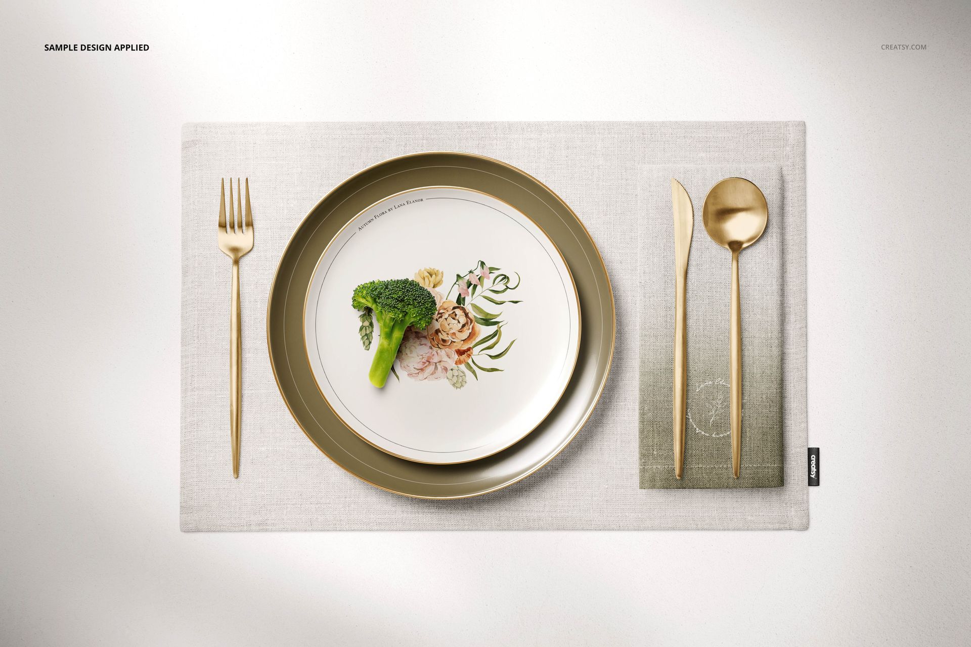 Placemat Napkin Plate Mockup - mockup screenshot 6