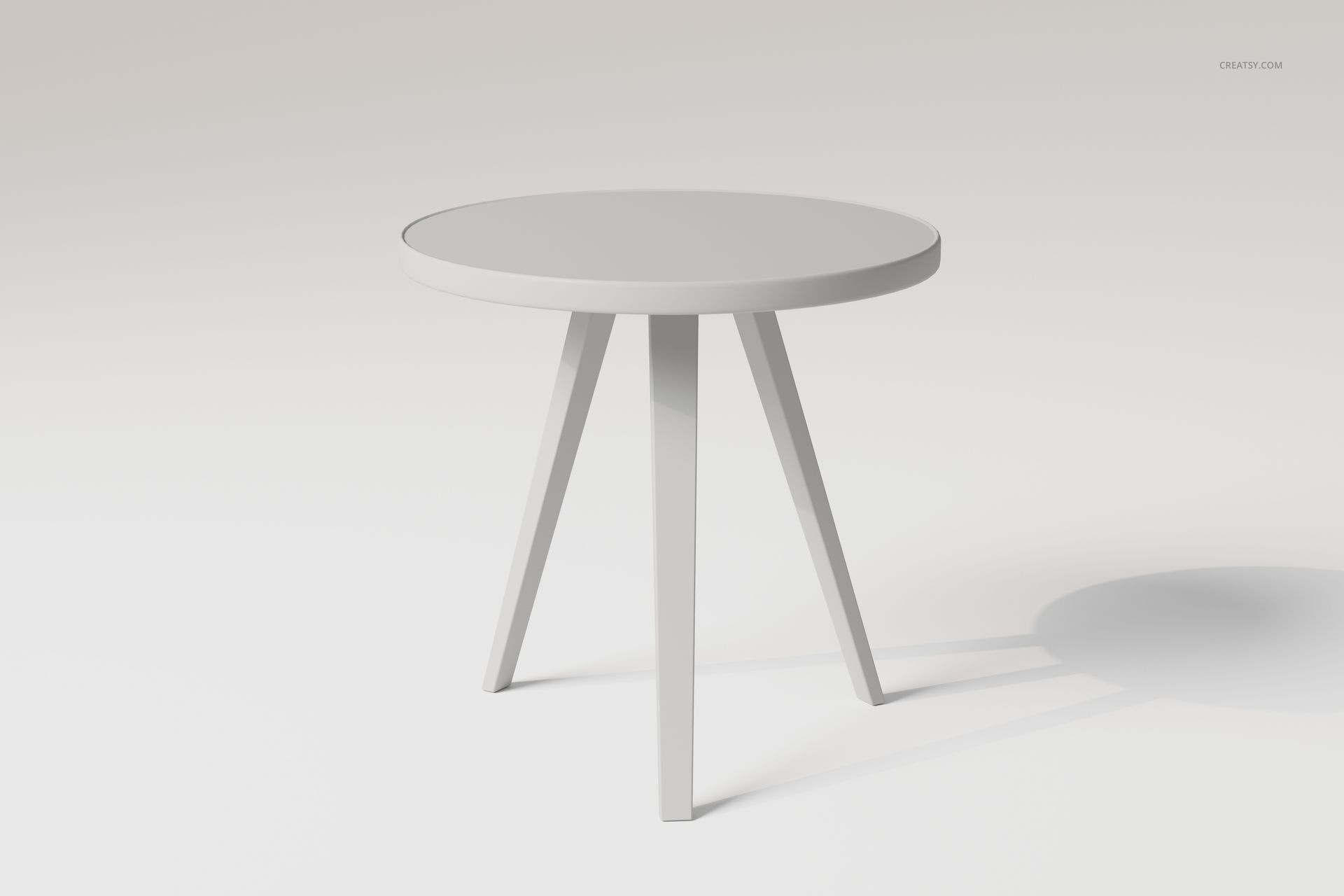 Round Three Legged Table 3D Model - mockup screenshot 3