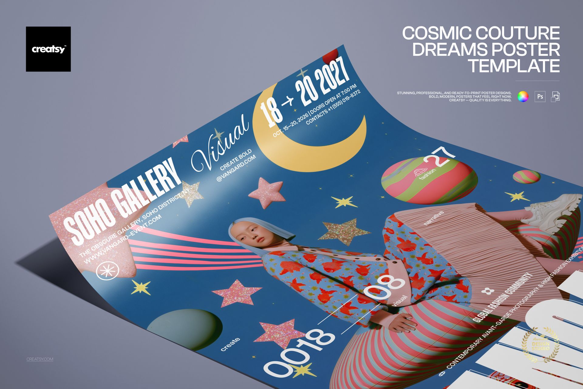 Cosmic Couture Dreams Poster Template