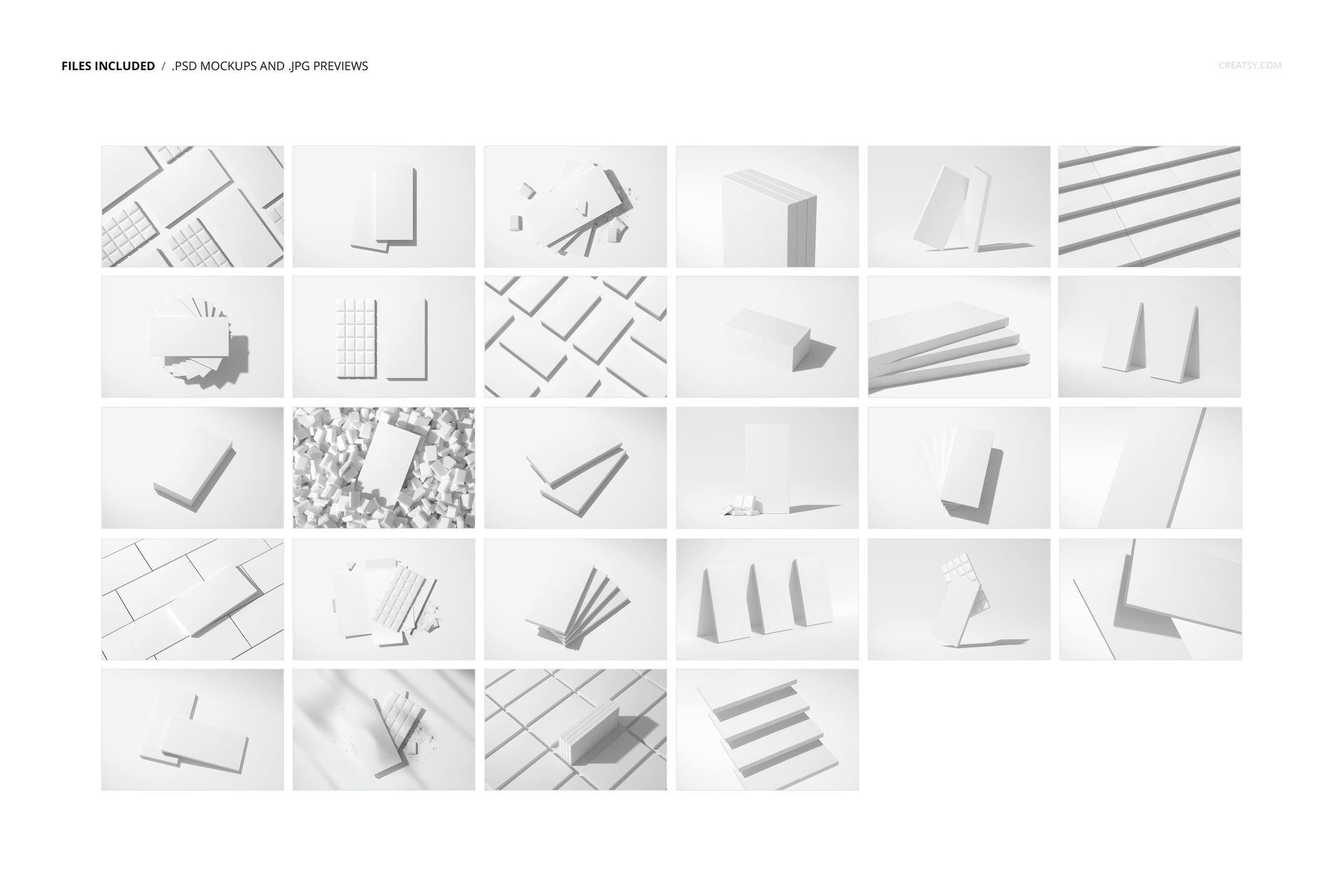 Bundle of chocolate bar packaging mockups displayed in various angles and arrangements on a white background.