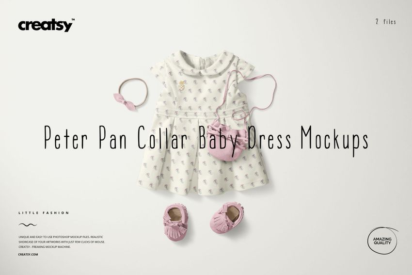 Peter Pan Collar Baby Dress Mockup Set - mockup screenshot 1