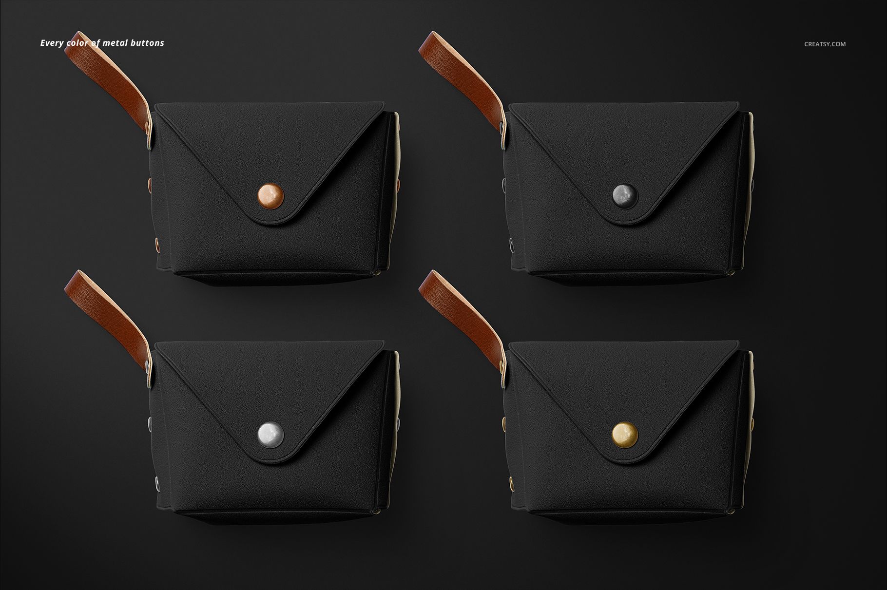 Little Leather Pouch Wallet Mockup Set - mockup screenshot 6
