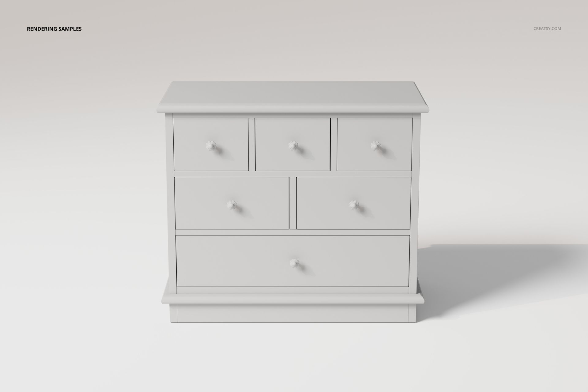 Decorative Chest of Drawers 3D Model - mockup screenshot 2