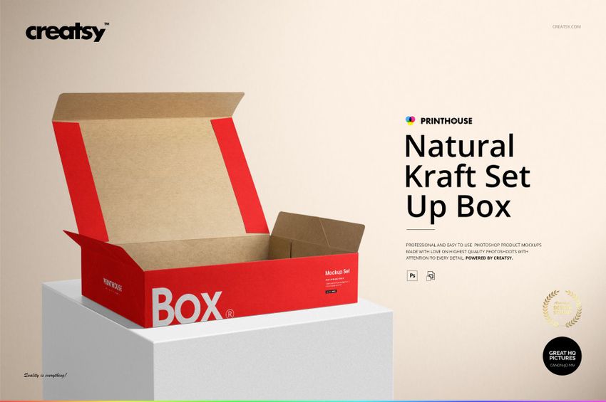 Natural Kraft Set Box Mockup Set - mockup screenshot 1