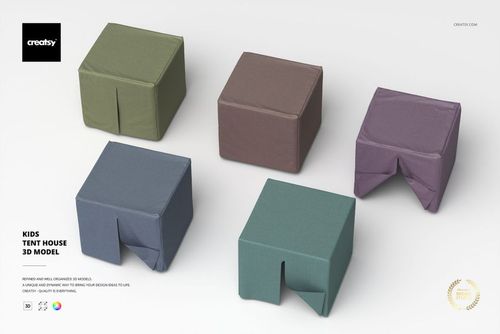 Kids Tent House 3D Model - mockup preview 1