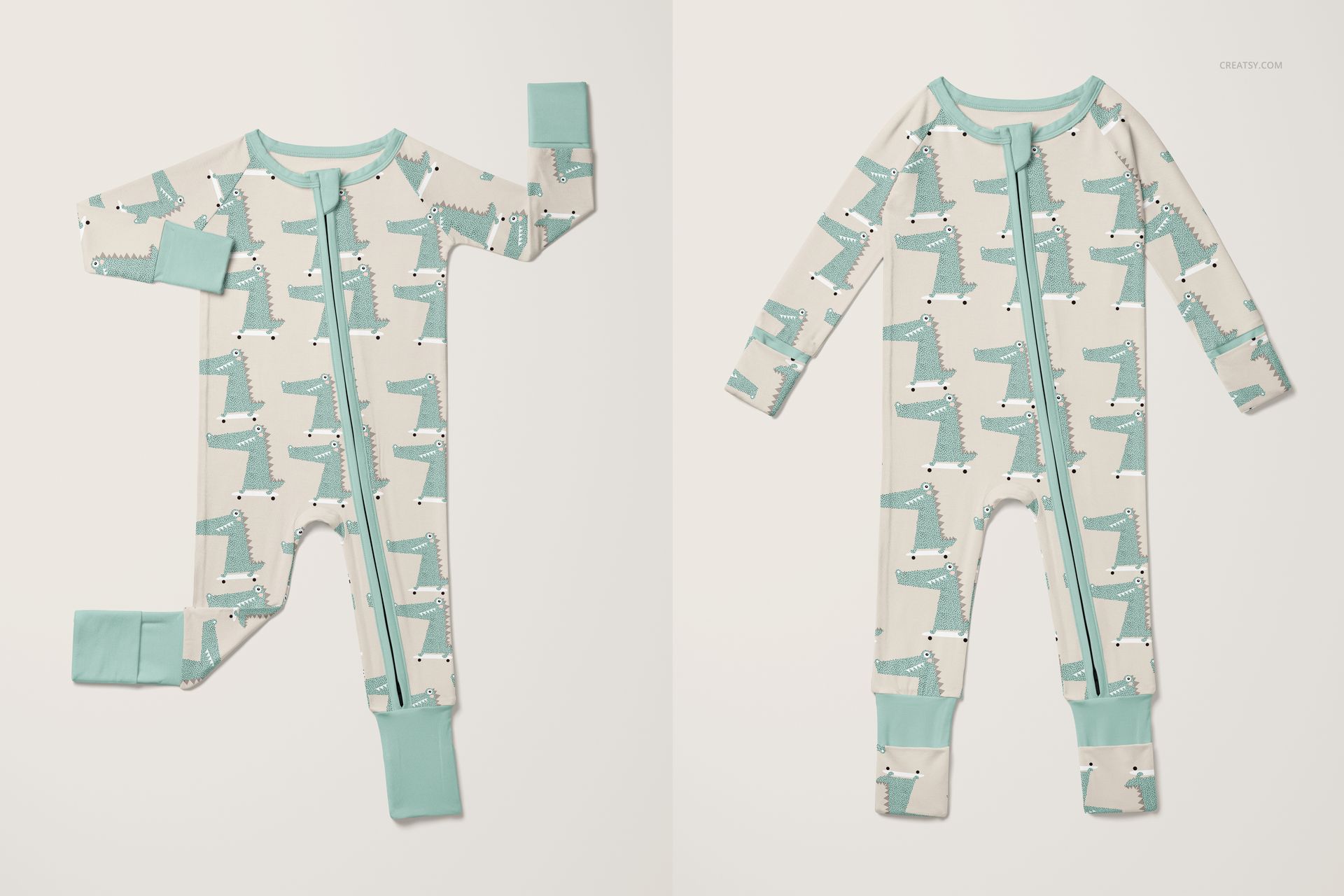 Zip Up Baby Pajama Mockup Set - mockup screenshot 6