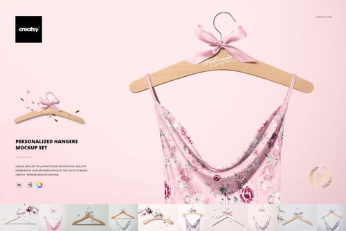 Personalized Hangers Mockup Set - mockup preview 1