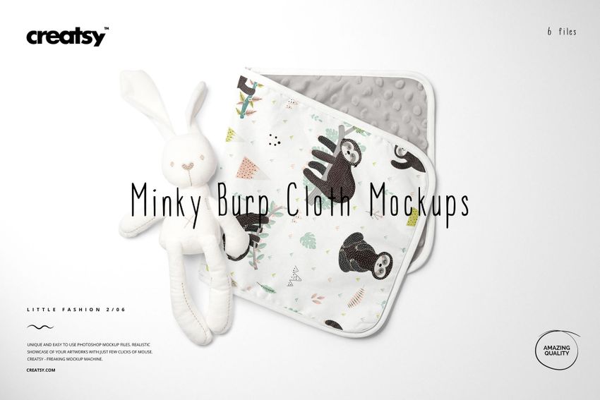Minky Burp Cloth Mockup Set (06/LFv.2) - mockup screenshot 1