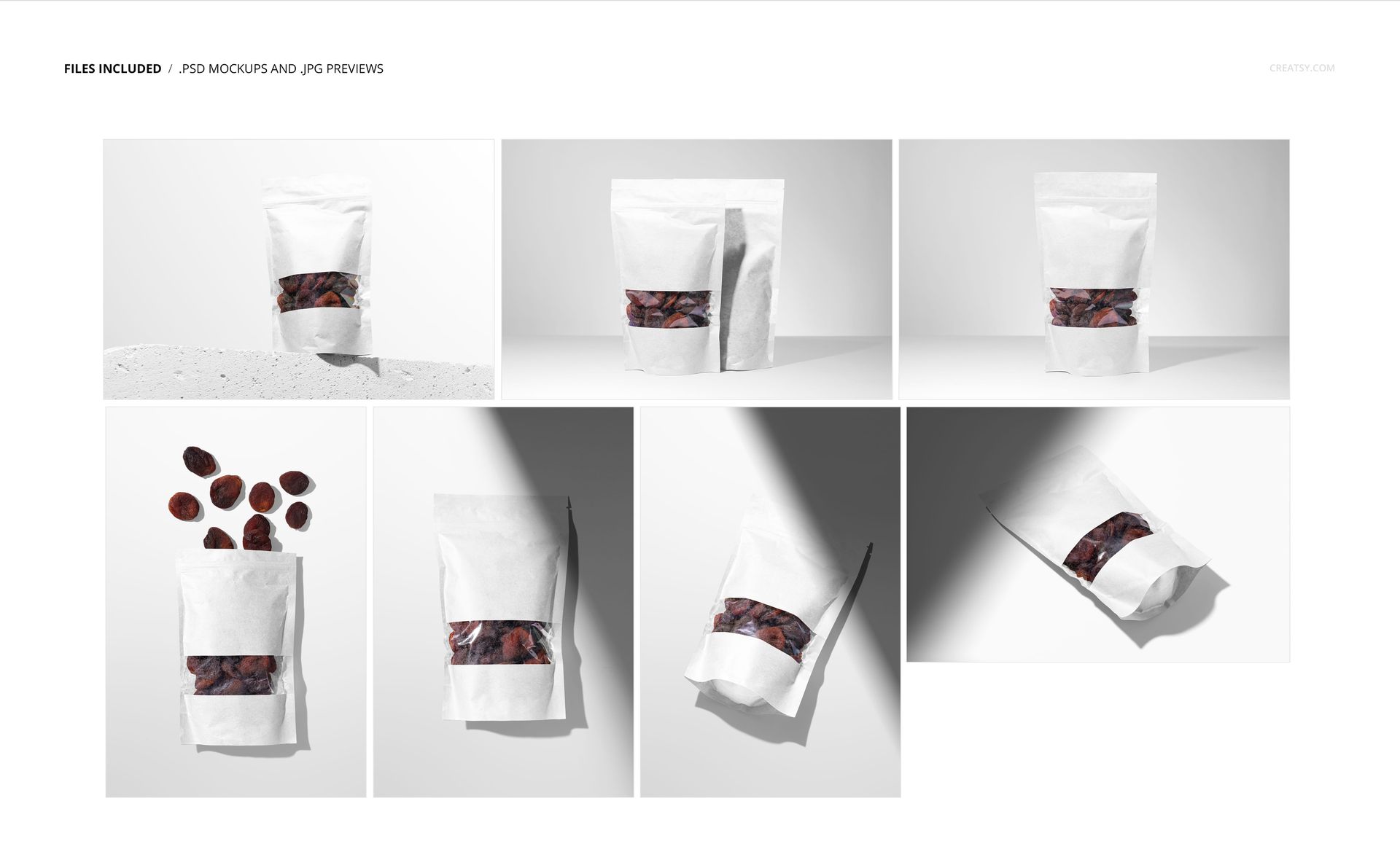 Dried Apricots Paper Pouch Mockup Set - mockup screenshot 2