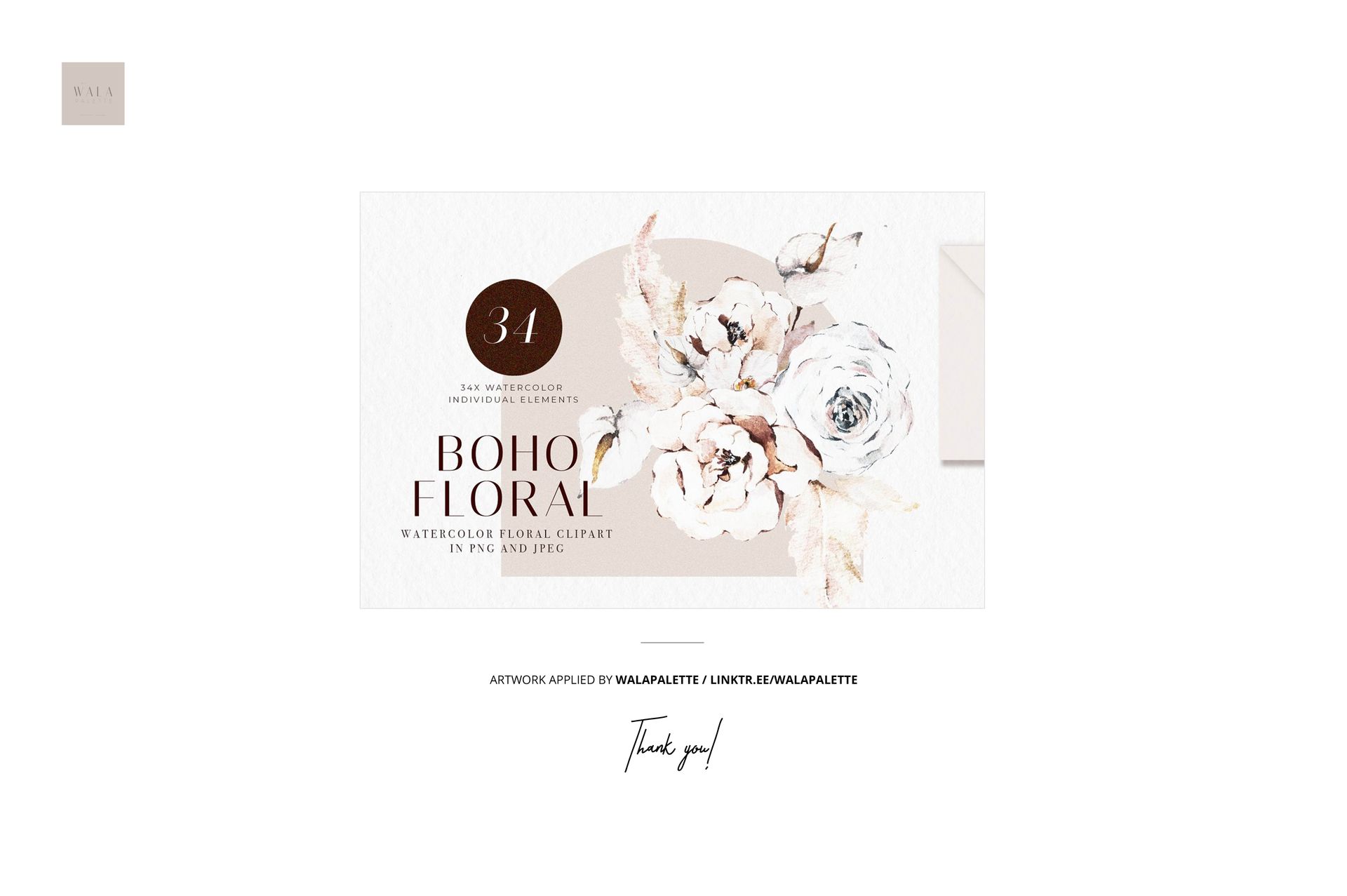 Row of pillows mockup featuring multiple cushions with watercolor floral designs in neutral tones on a plain surface.