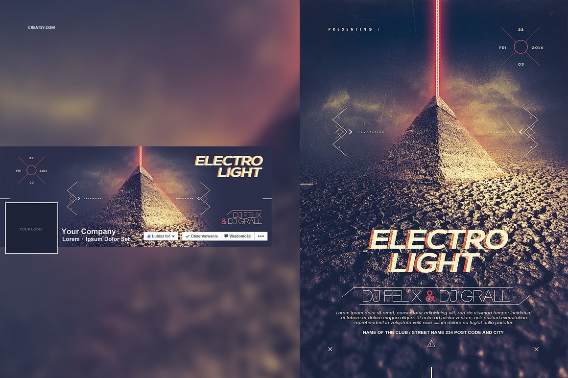 Electro Pyramid 3 Posters - mockup screenshot 4