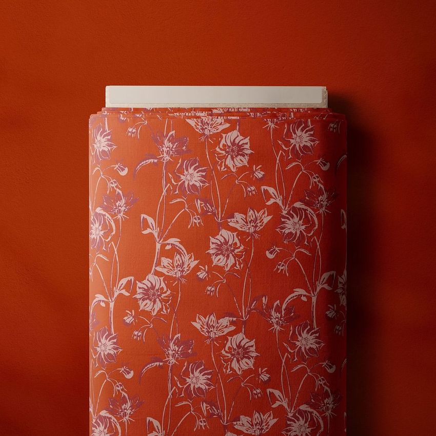 Red Flower Stencil by La Nuit Print Studio - Files in Use example