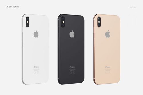 iPhone XS Max mockup set featuring clear cases in white, black, and gold, arranged side by side against a simple background.