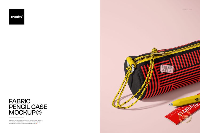 Fabric Pencil Case Mockup - mockup screenshot 1