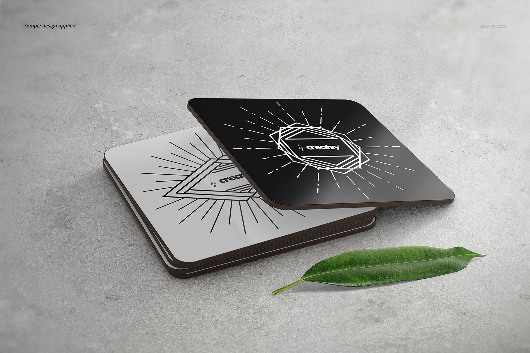Rectangular PVC Coasters Mockup Set - mockup screenshot 4