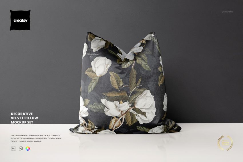 Decorative Velvet Pillow Mockup Set - mockup screenshot 1