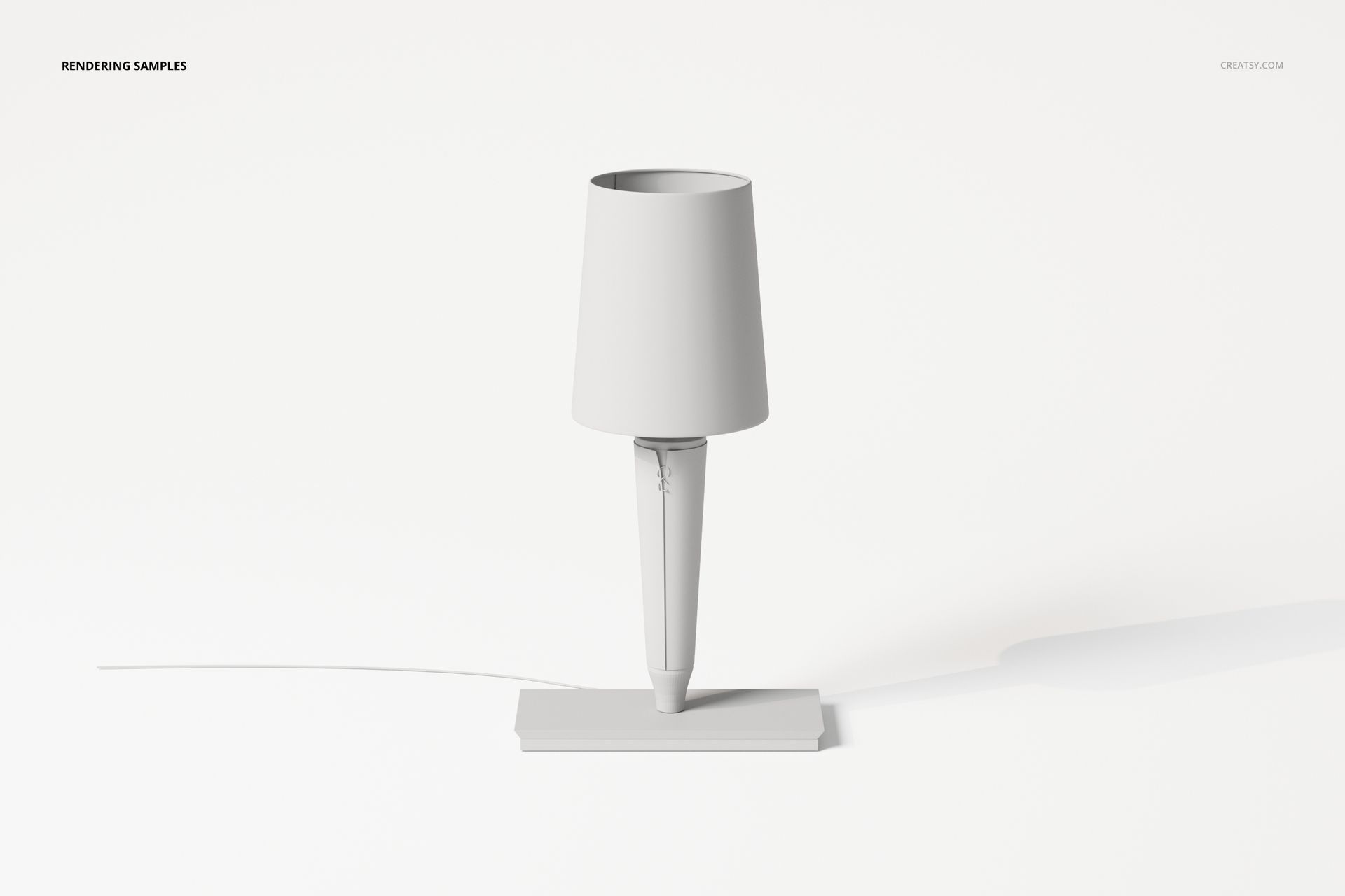 Covered Base Table Lamp 3D Model - mockup screenshot 2