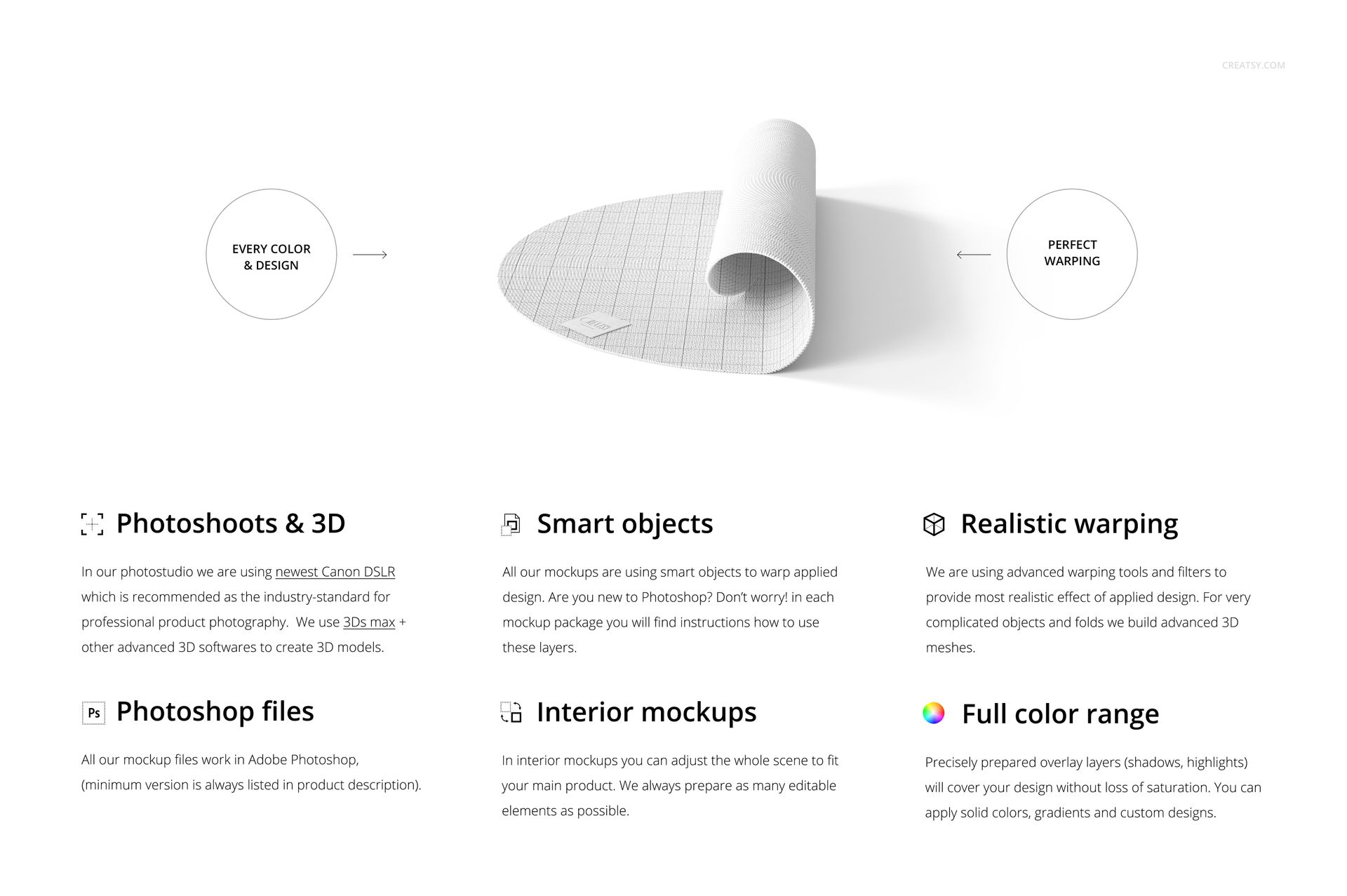 Knitted Round Rug Mockup Set - mockup screenshot 2