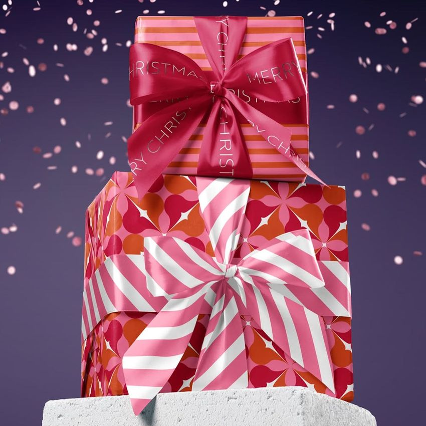 Vibrant Christmas Stripes by Deborah Richmond - Files in Use example