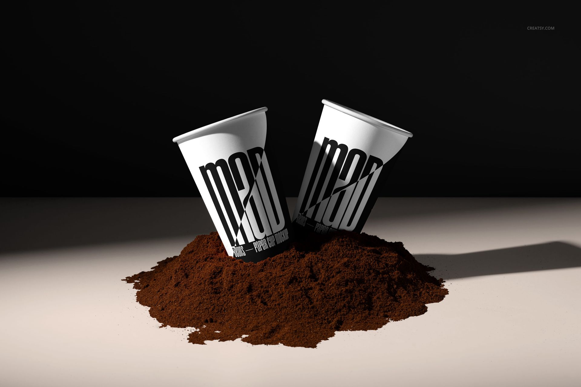 Paper Cup in the Ground Coffee Mockup Set - mockup screenshot 7