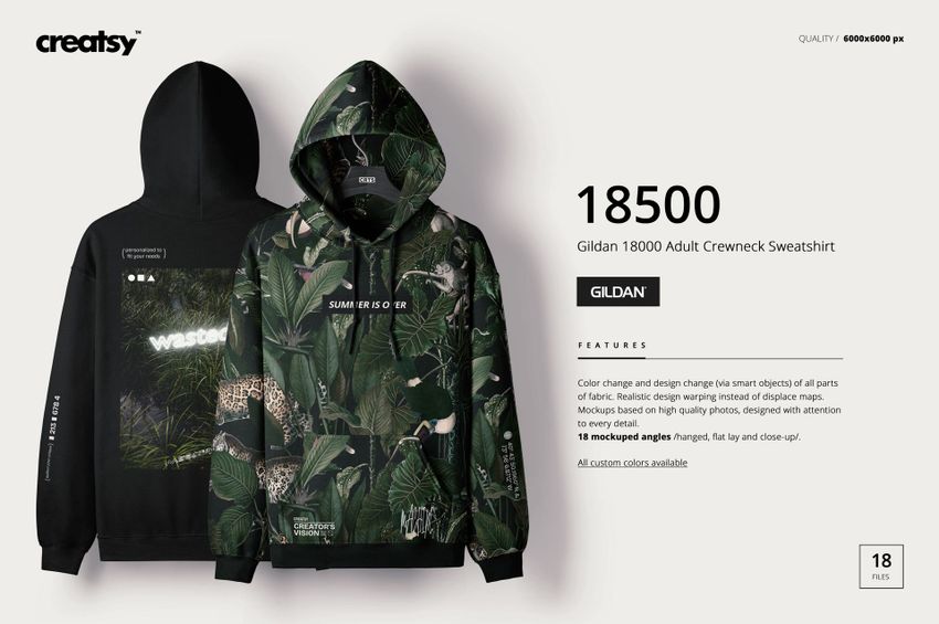Gildan 18500 Hoodie Mockup Set - mockup screenshot 1