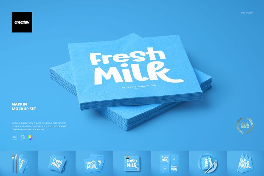 Napkin Mockup Set - mockup screenshot 1