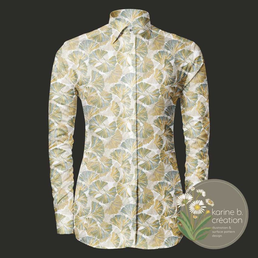 Ginkgo Pattern  by Karine Boucher - Files in Use example