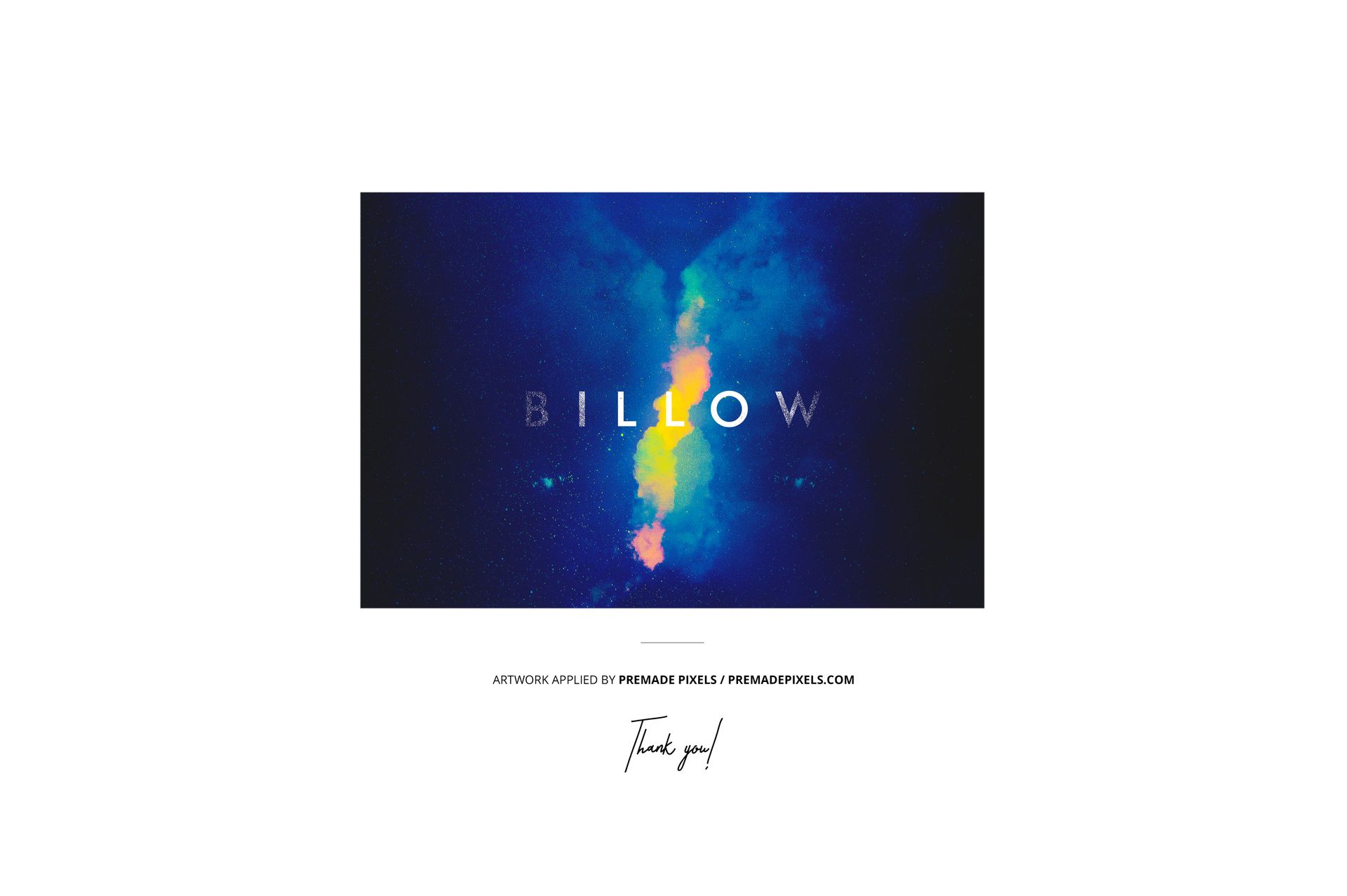 Front view of a vinyl record cover mockup featuring a vibrant multi-color segment effect on a dark blue background.