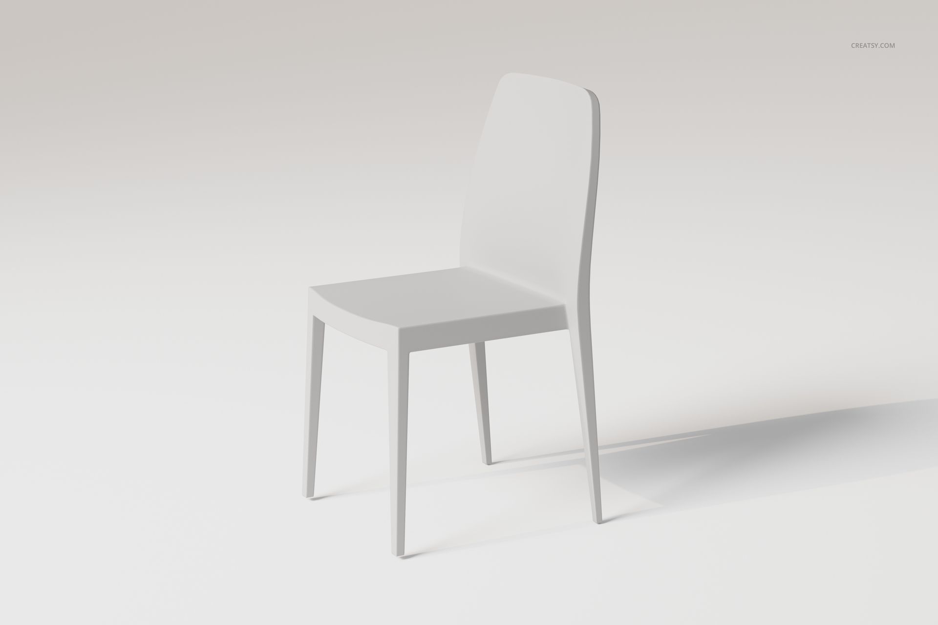 Modern Garden Plastic Chair 3D Model - mockup screenshot 3