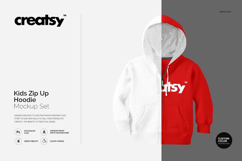 Kids Hoodie Mockup Set - mockup screenshot 1