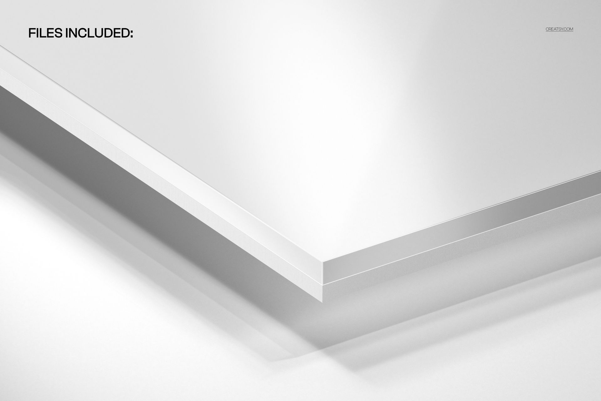 Acrylic photo print mockup showing a close-up angled view of two stacked clear panels with white backgrounds.