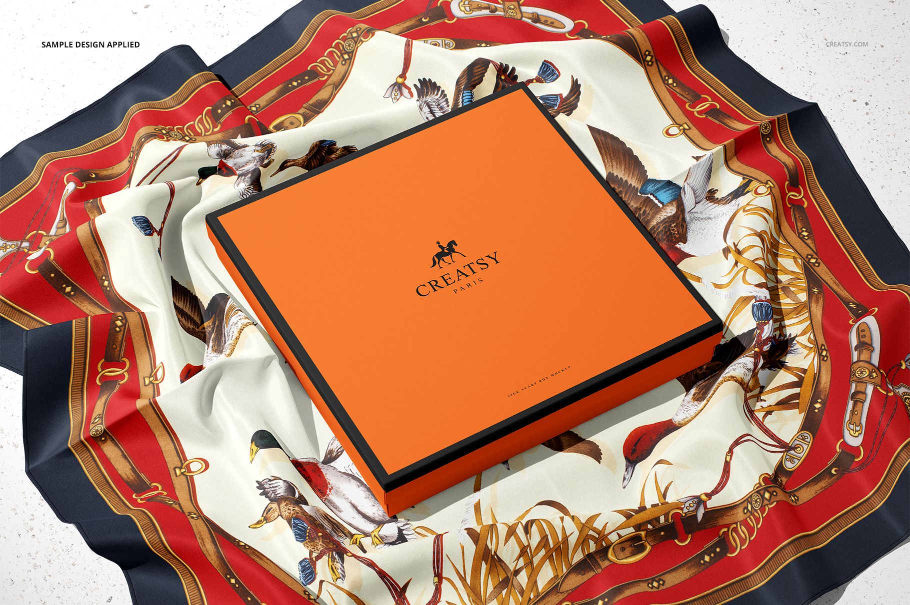 Silk Scarf Box Mockup Set - mockup screenshot 6