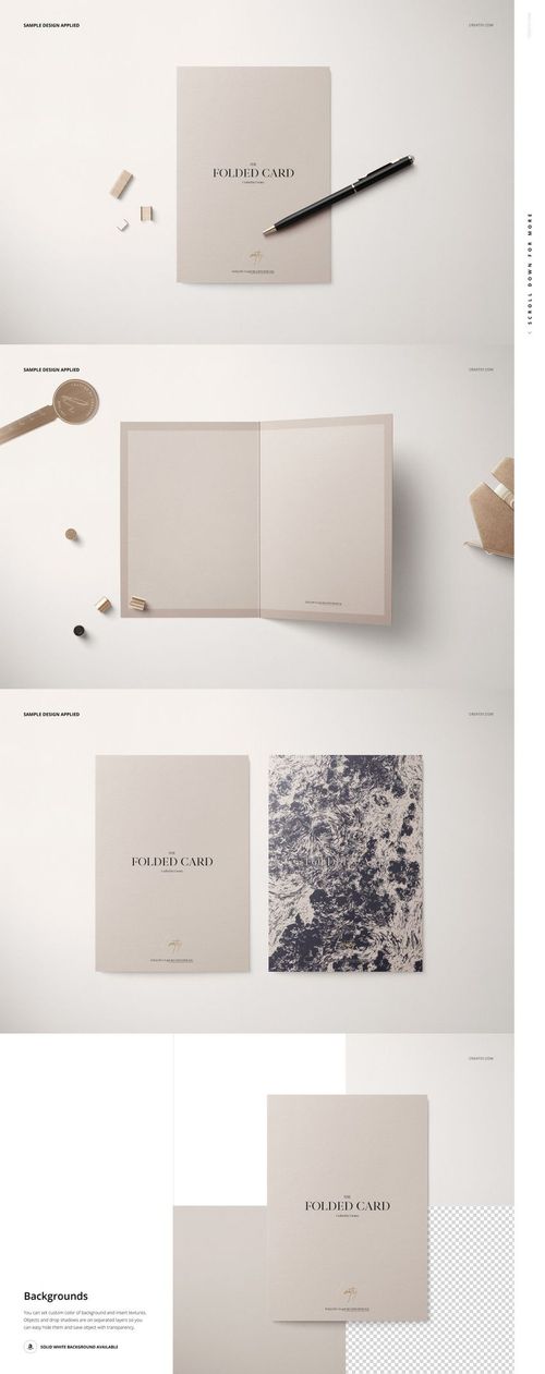 Stationery mockup featuring envelopes and folded cards in neutral tones, displayed on a light surface with props.
