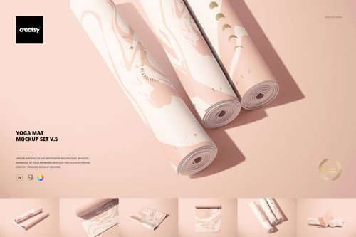 Yoga Mat Mockup Set v.5 - mockup preview 1