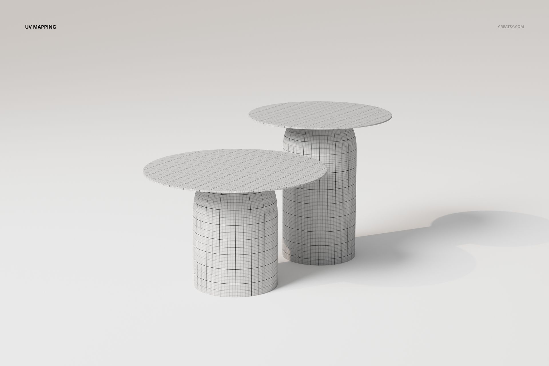 Nordic Style Disc Coffee Tables 3D Model - mockup screenshot 5