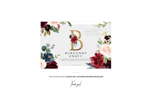 Stacked fabric mockup featuring floral patterns in burgundy, navy, and blush tones on a light background, front view.