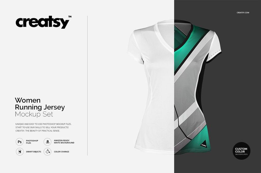 Women Running Jersey Mockup Set - mockup screenshot 1