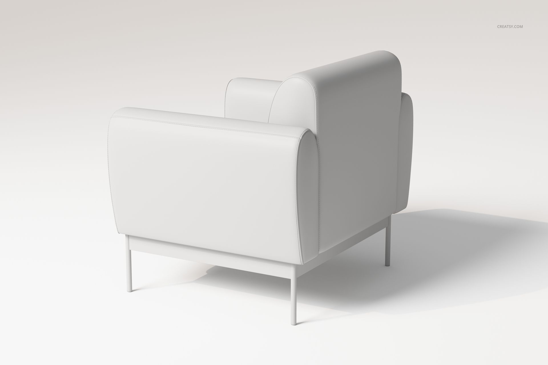 Puffy Lounge Chair 3D Model - mockup screenshot 4