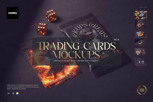 Trading Cards Mockup Set v.4 - mockup preview 1