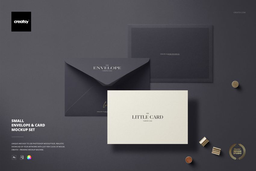 Small Envelope & Card Mockup Set - mockup screenshot 1