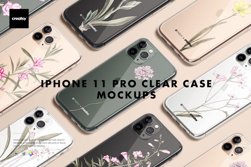 iPhone 11 Pro Clear Case Mockup Set - mockup screenshot 1