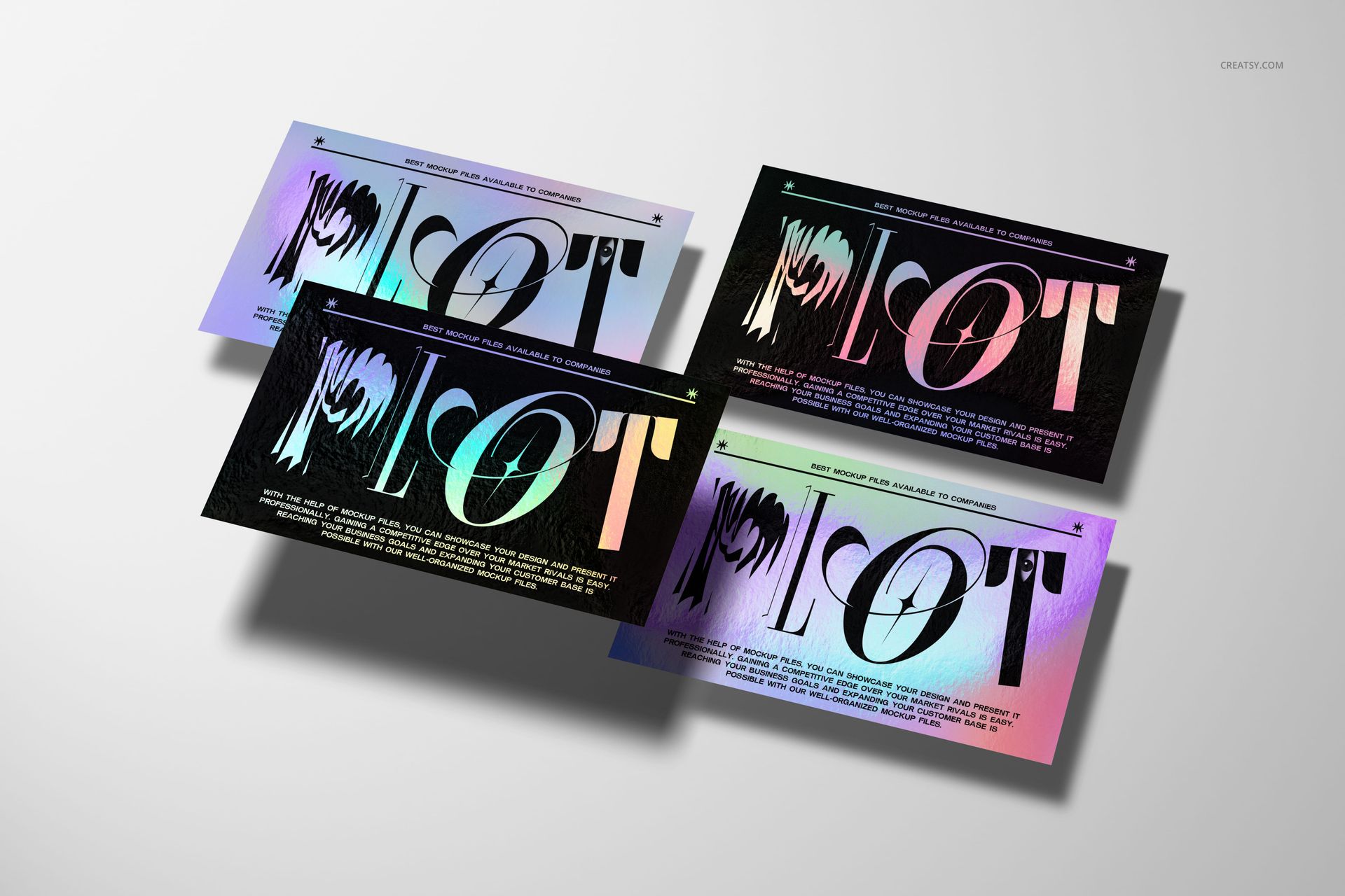 Holographic Business Card Mockup Set - mockup screenshot 11