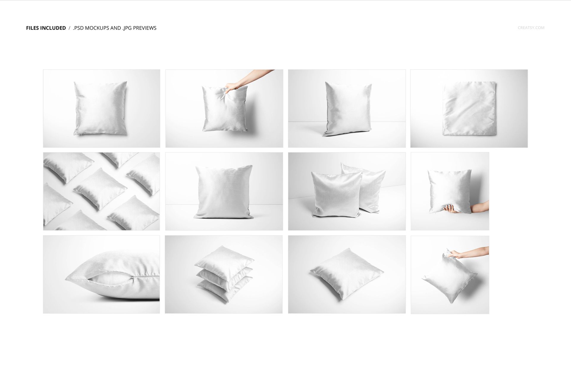 Polyester Cushion Cover Mockup Set - mockup screenshot 2