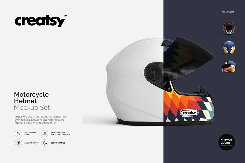 Motorcycle Helmet Mockup Set - mockup screenshot 1