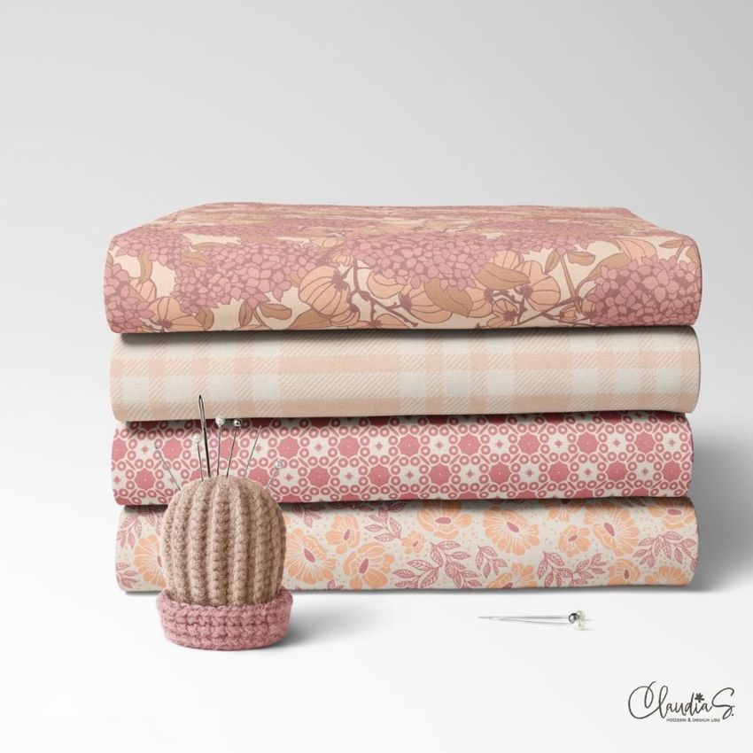 Velvet Blush Fabric by Claudia Spano - Files in Use example