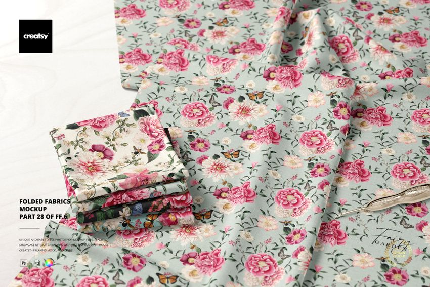 Folded Fabrics Mockup (28/FFv.6) - mockup screenshot 1