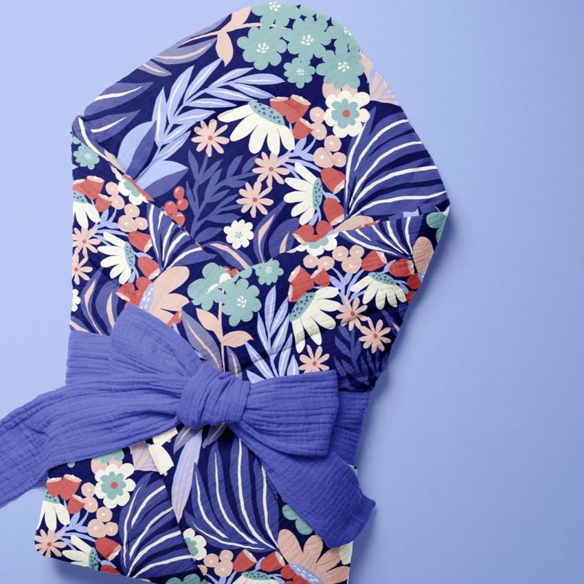 Blue Flowers Pattern  by Webvilla Studio - Files in Use example