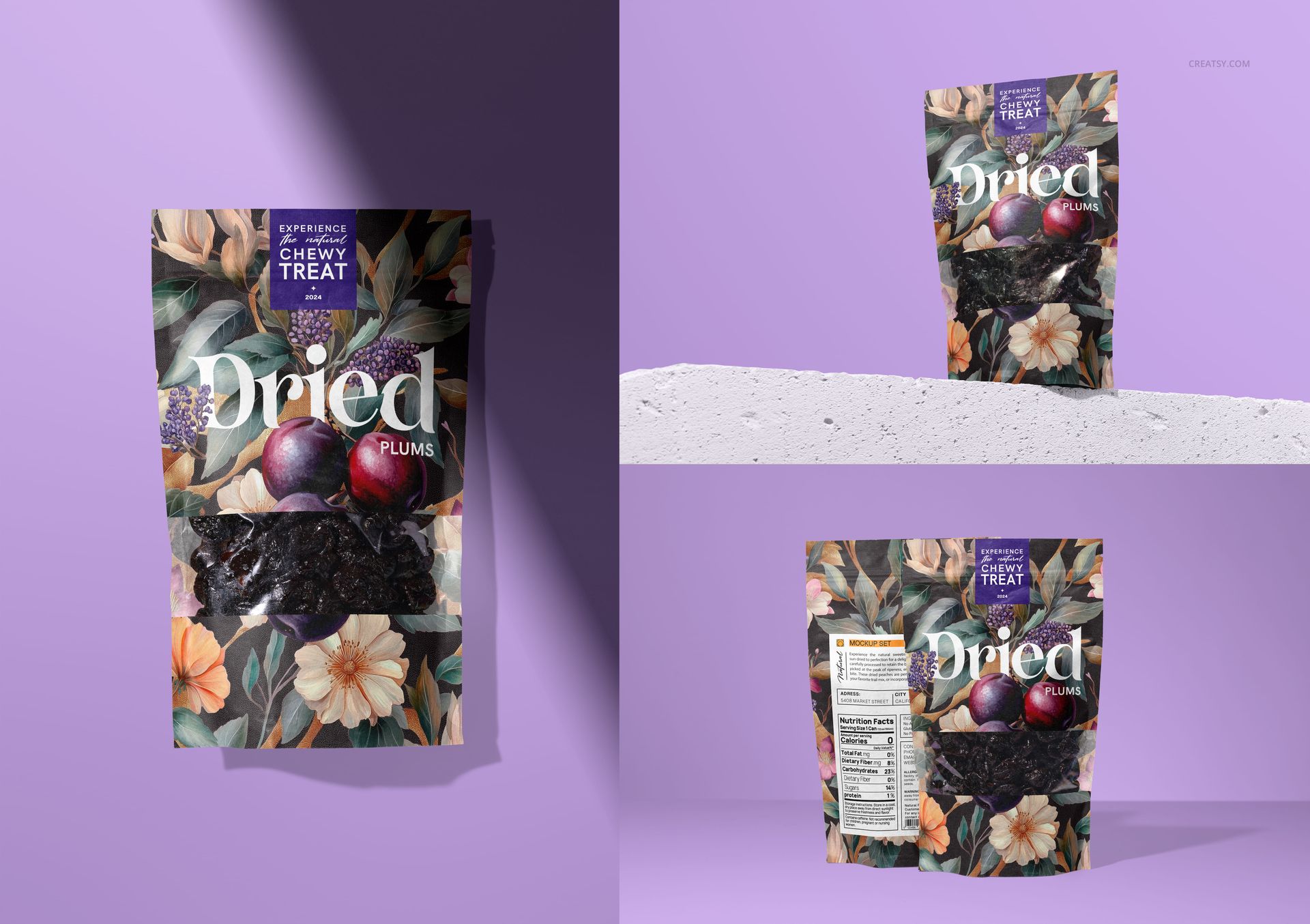 Dried Plums Paper Pouch Mockup Set - mockup screenshot 7