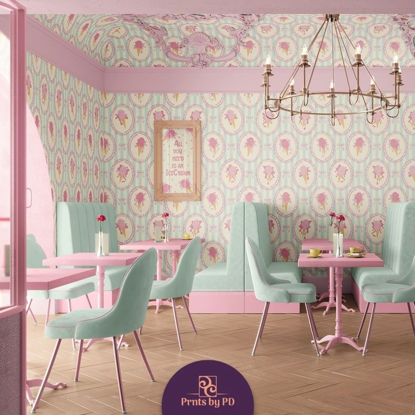 Preppy Melting Ice Cream Cone by Prnts by PD - Files in Use example